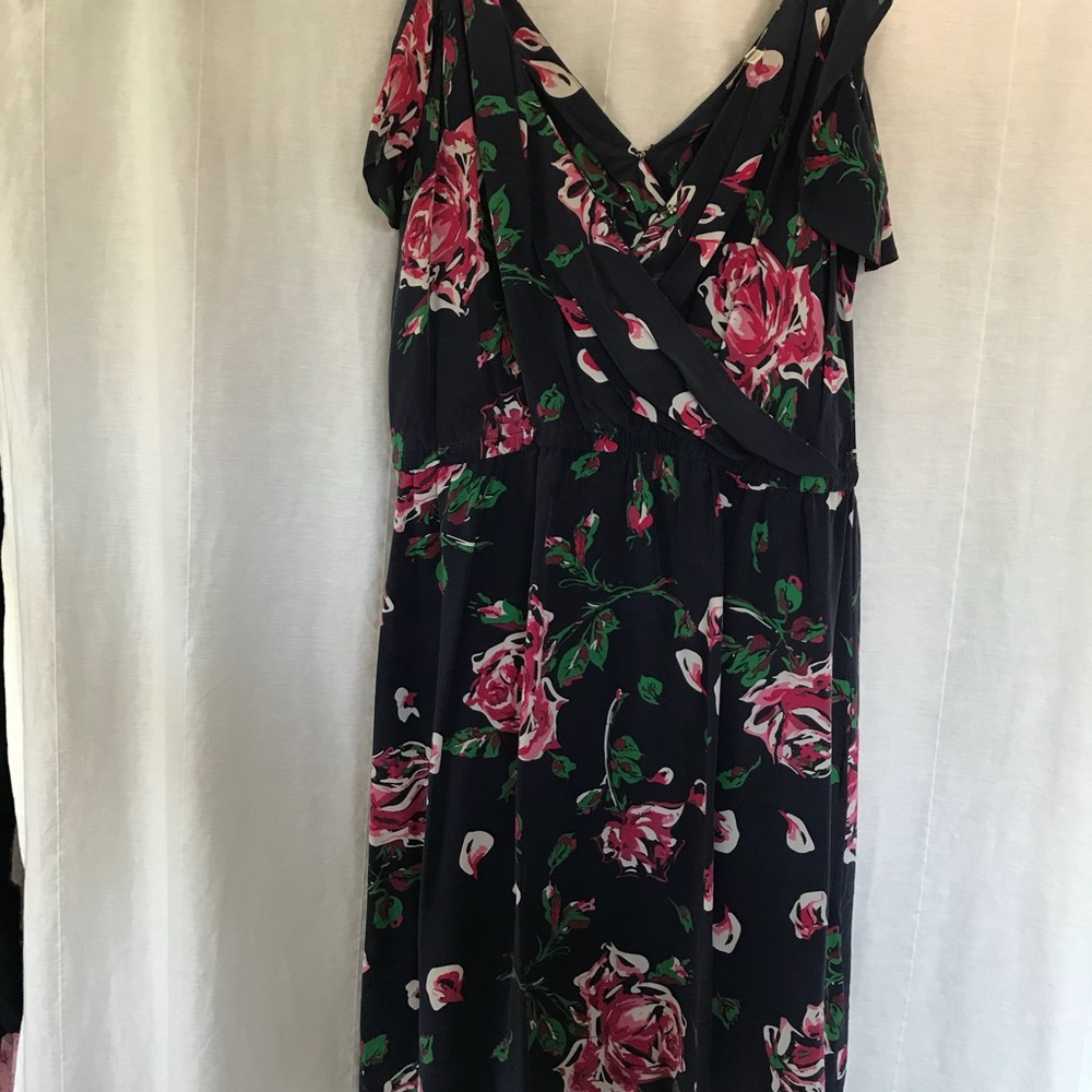 silk mini dress! cold shoulder detail